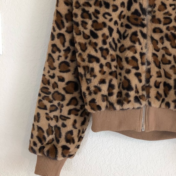 LEOPARD BANDED DETAIL HOODIE JACKET - Picture 3 of 5